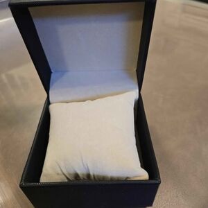 Watch Box Black Display Case with Cushion Jewelry Storage Pillow